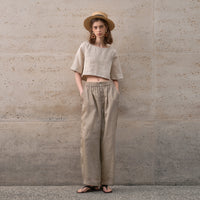 Loose-fitting Round-neck Mid-sleeve Summer Euro-American Crop Top