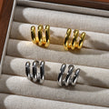 All-matching Niche Sterling Silver Needle Ear Studs Unique Earrings