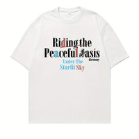Men's Loose Cycling And Flat Printed Short Sleeves