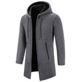 Men's Solid Color Casual Hooded Sweater Zipper Cardigan