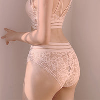 Lace panties hollow transparent mesh cotton