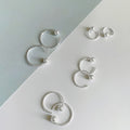 999 Sterling Silver Earrings Stud Earrings Female Cold Style Trendy Ear Bone Stud