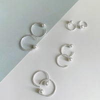 999 Sterling Silver Earrings Stud Earrings Female Cold Style Trendy Ear Bone Stud