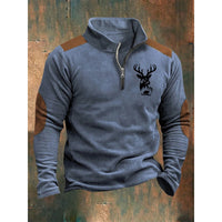 Men's Casual StandUp Collar Half Zip Pullover Sweater