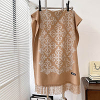 Textured Embroidered Scarf Winter All-matching Spring And Autumn Imitation Cashmere