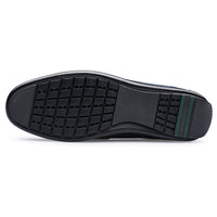 Round Toe Embossed Casual Leather Shoes Flat Heel