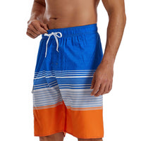 Gradient Men's Beach Pants Blue Stripe Sports Short-length Pants Waterproof Pants