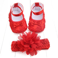 Children's photo shoot headwear baby shoes set