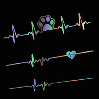 Car ECG Creative Heartbeat Motorcycle Body Bumper Decorative Stickers