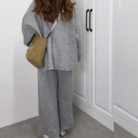 Women's Knitwear Casual Fashionable Trousers Suit