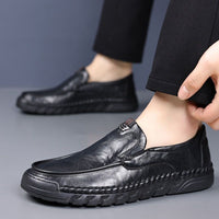 Men's Fashionable Soft-Soled Casual Leather Shoes