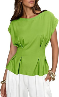 Round-neck Short-sleeve T-shirt Womens Casual Versatile Fashion Top