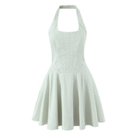 French-style Cinched Sexy Halter Dress For Women
