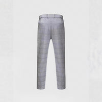Mens Slim-Fit Plaid Business Suit Two-Piece Set