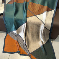 Houndstooth Color Matching New Silk Satin Scarf