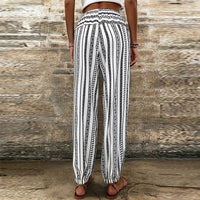 Striped Floral Print Casual Jumpsuit Women