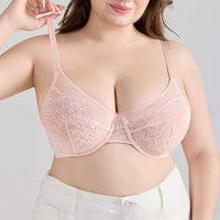 Women's Plus Size Bra Ultra-thin See-through Underwear