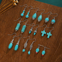 Turquoise Earrings Pendant Bohemian Womens Earrings