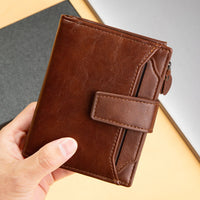 Men's Short Large Capacity Multiple Card Slots Multifunctional Zipper Small Wallet