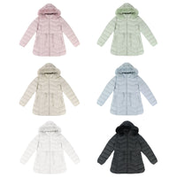 Women's Coat With Detachable Fur-trimmed Hood And A Cinched Waist For A Slimming Fit