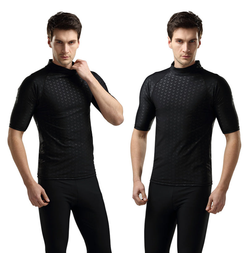 Men's Swimsuit Suit, Short-sleeved Top, Split Quick-drying Snorkeling Equipment