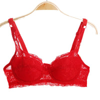 Thin Breathable Plus Size Lace Push Up Adjusting Bra