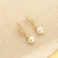 Classic Elegant Graceful Gold-plated Two-color Artificial Pearl Earrings