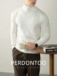 Thickened Men's Turtleneck Thermal Knitwear For Autumn And Winter