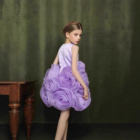 Princess-style Dress With 3D Floral Detailingelegant Performance Gown