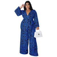 Womens Long-Sleeve Jumpsuit With Straight-Leg Pants