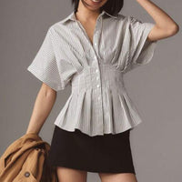 Pleated Waist-cinching Top That Flatters Your Figure And Pairs Effortlessly With Any Look