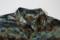 Abstract Camouflage Short Sleeve Printed Shirt Men