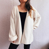 Casual V-neck Autumn And Winter Loose Street Style Cardigan Sweater