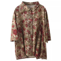 Women's Retro Fried Color Printed Shirt Top