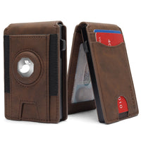 Flip-style Multi-card-slot Genuine Leather Mens Wallet