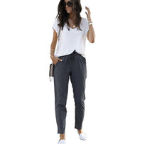 Drawstring Casual High-waist Pencil Pants