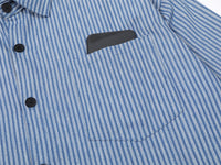 Vertical Striped Loose Long-sleeved Shirt For Men