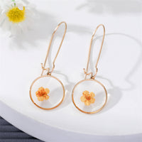 Creative Dried Flowers Ear Ring Simple Preserved Fresh Flower Eardrops