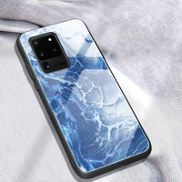 Marbled glass phone case