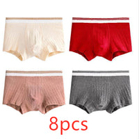 Men's Cotton Mid-waist Youth Comfortable Breathable Boxers