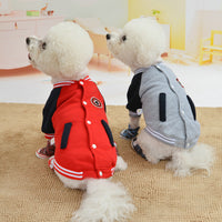 Dog baseball uniform cotton sweater