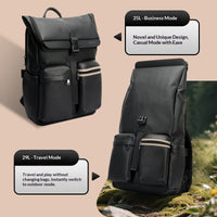 New Casual Lightweight Leather Mens Backpack