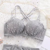 Lace floral palm cup beauty back bra