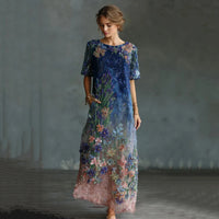 European And American 3D Digital Print Womens Dress