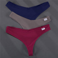 Ladies Thong Briefs Low Waist High Slit