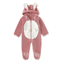 Long-sleeved Rabbit Hooded Padded Jumpsuit