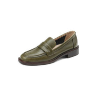 British-style Vintage Women's Heeled Leather Shoes