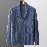 Cashmere Cardigan Men's Half Turtleneck Button Cashmere Coat