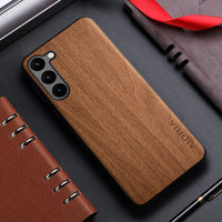 Applicable To Plus Simple Interlaced Wood Grain Phone Case