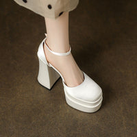 Small Chunky Heel Waterproof Platform High Heels